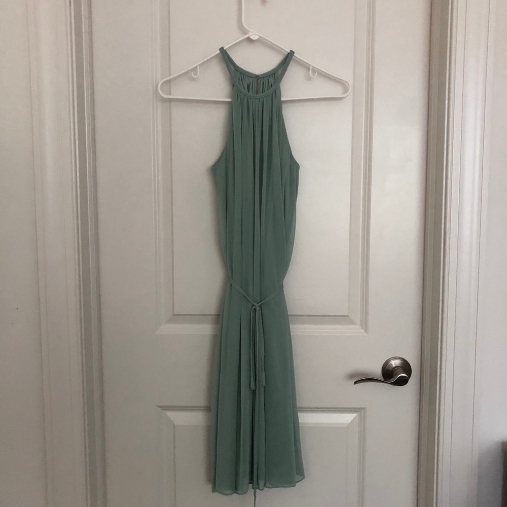 David’s Bridal Halter Short Bridesmaid Dress